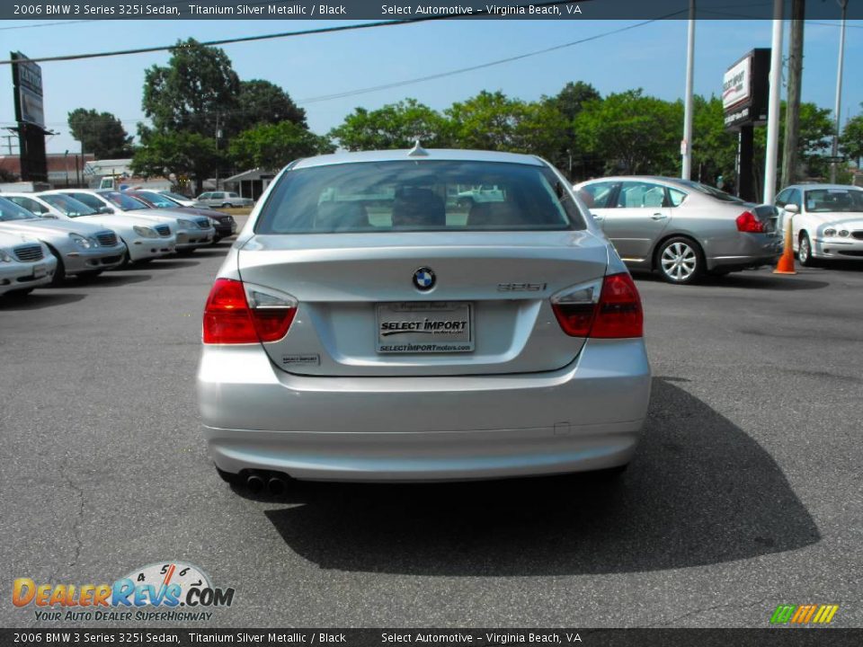 2006 BMW 3 Series 325i Sedan Titanium Silver Metallic / Black Photo #11