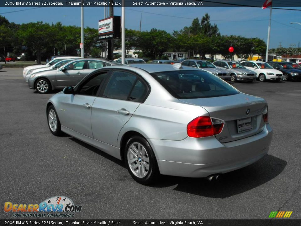 2006 BMW 3 Series 325i Sedan Titanium Silver Metallic / Black Photo #12