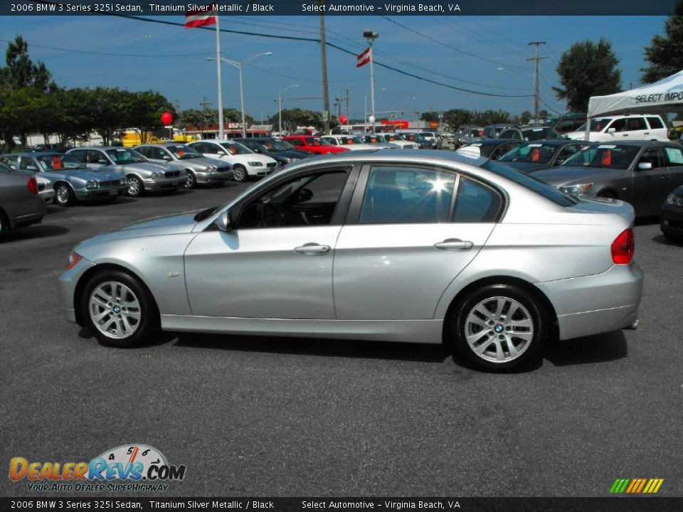 2006 BMW 3 Series 325i Sedan Titanium Silver Metallic / Black Photo #13