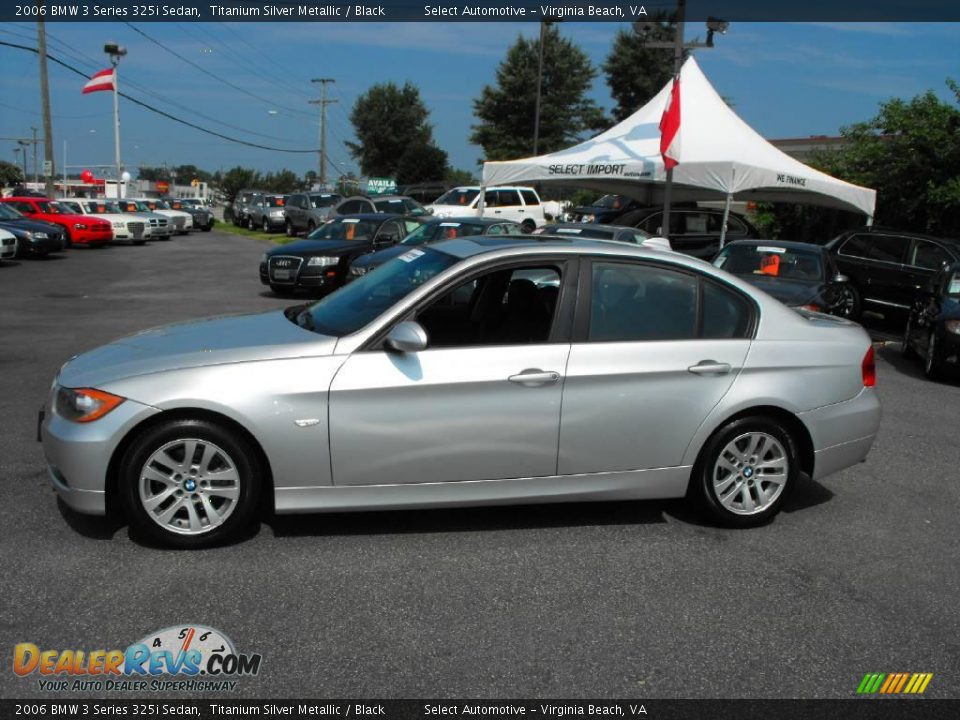 2006 BMW 3 Series 325i Sedan Titanium Silver Metallic / Black Photo #14