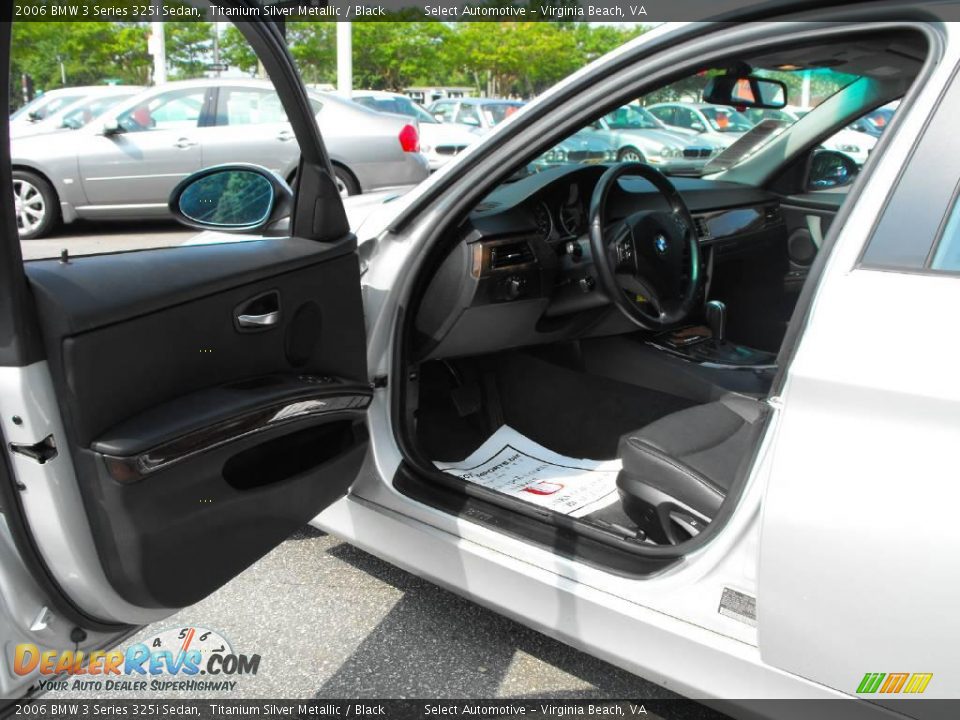 2006 BMW 3 Series 325i Sedan Titanium Silver Metallic / Black Photo #17