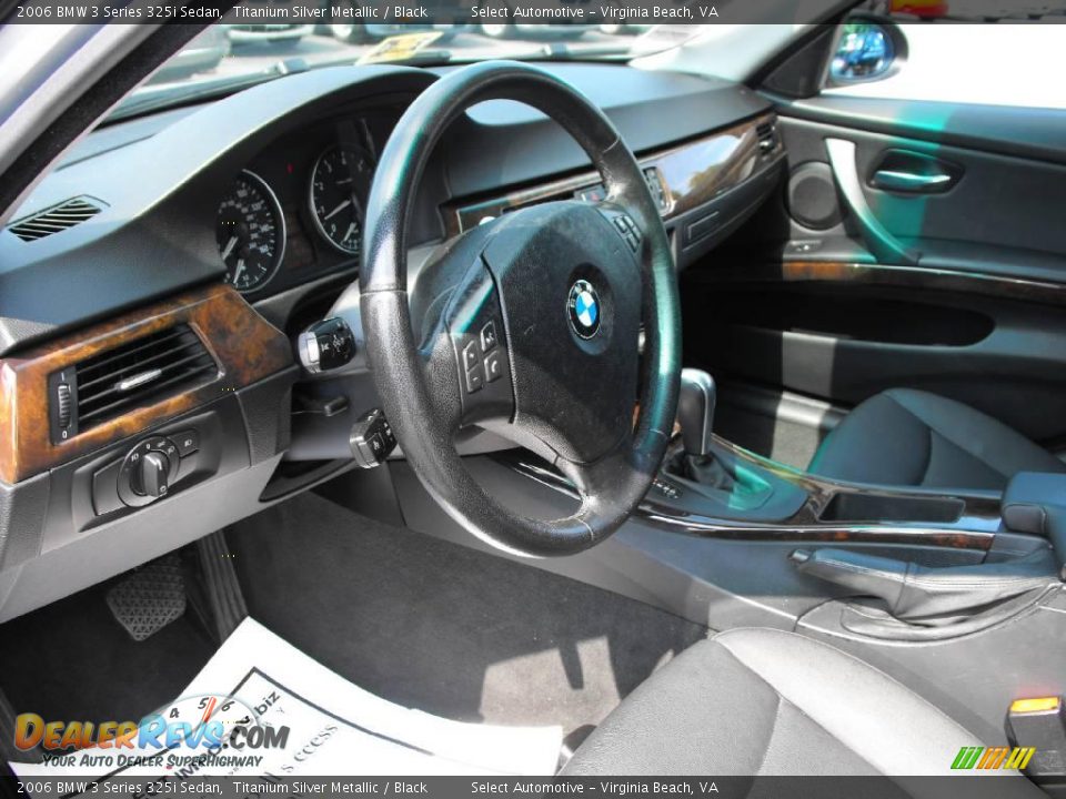 2006 BMW 3 Series 325i Sedan Titanium Silver Metallic / Black Photo #18