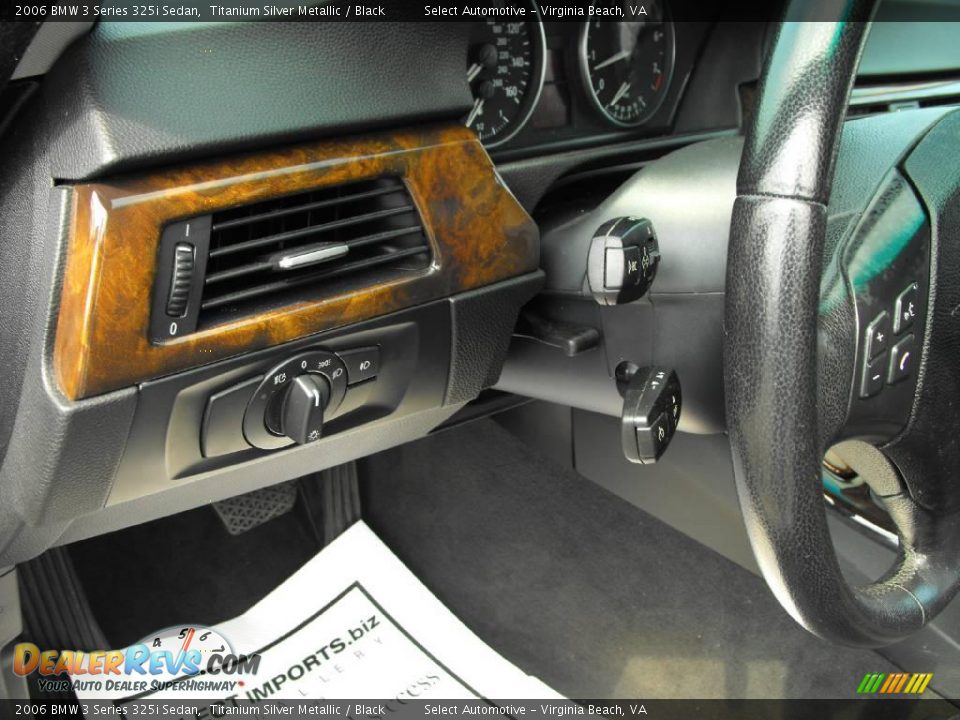 2006 BMW 3 Series 325i Sedan Titanium Silver Metallic / Black Photo #24