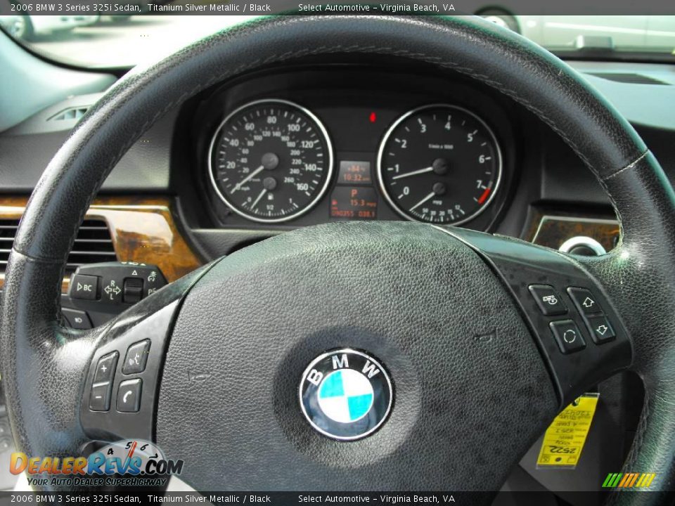 2006 BMW 3 Series 325i Sedan Titanium Silver Metallic / Black Photo #25