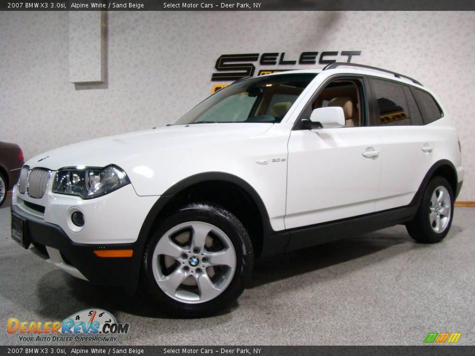 2007 BMW X3 3.0si Alpine White / Sand Beige Photo #1