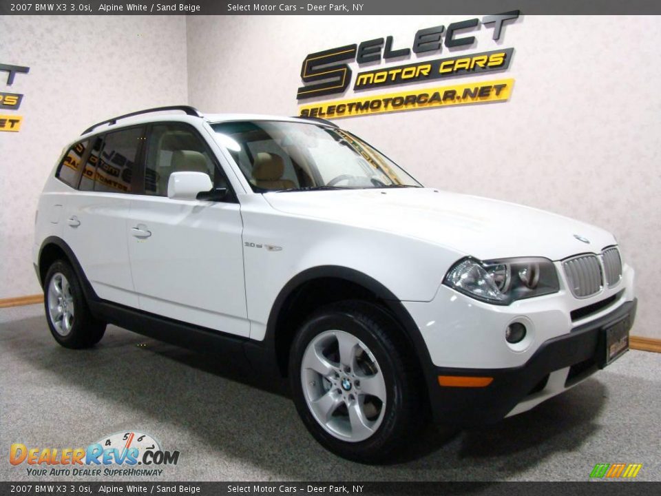 2007 BMW X3 3.0si Alpine White / Sand Beige Photo #3