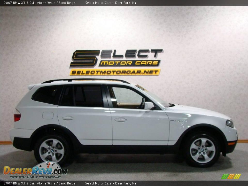2007 BMW X3 3.0si Alpine White / Sand Beige Photo #4