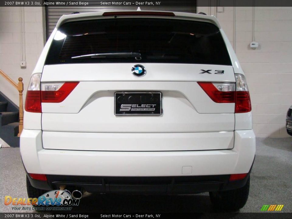 2007 BMW X3 3.0si Alpine White / Sand Beige Photo #5