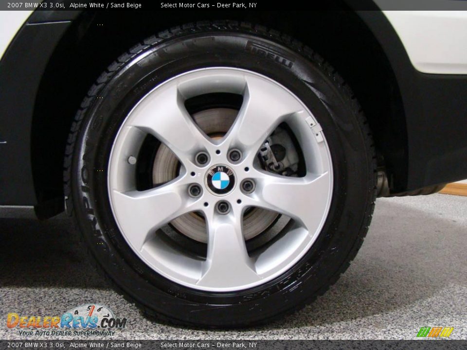 2007 BMW X3 3.0si Alpine White / Sand Beige Photo #7
