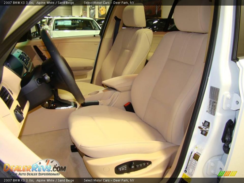 2007 BMW X3 3.0si Alpine White / Sand Beige Photo #8