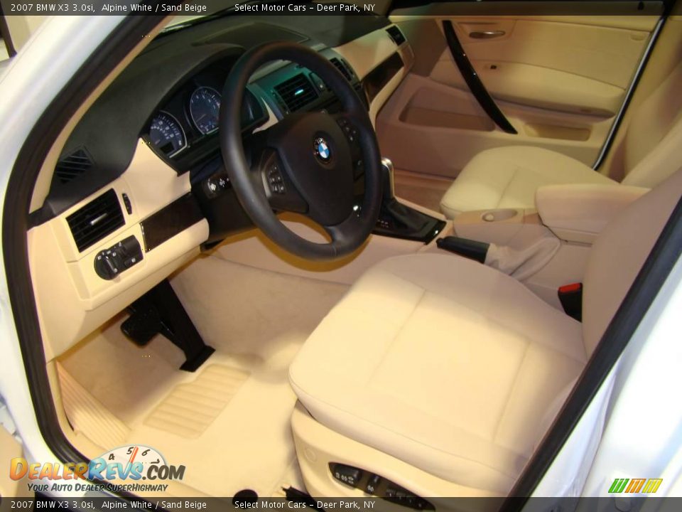 2007 BMW X3 3.0si Alpine White / Sand Beige Photo #9