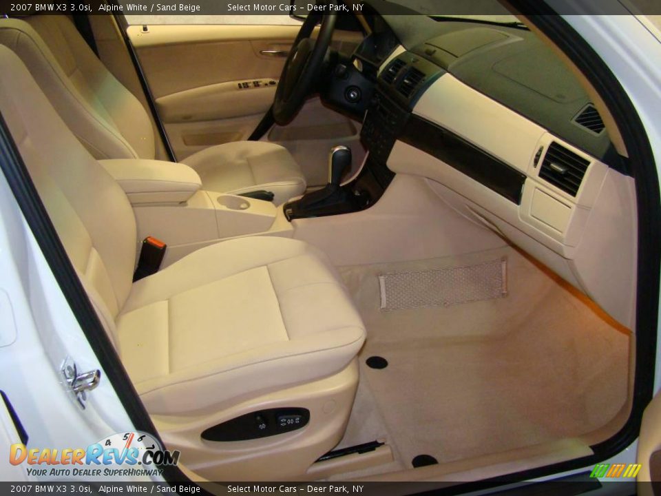 2007 BMW X3 3.0si Alpine White / Sand Beige Photo #12