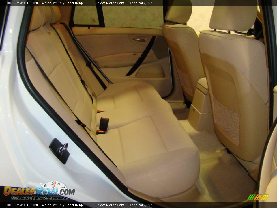 2007 BMW X3 3.0si Alpine White / Sand Beige Photo #13