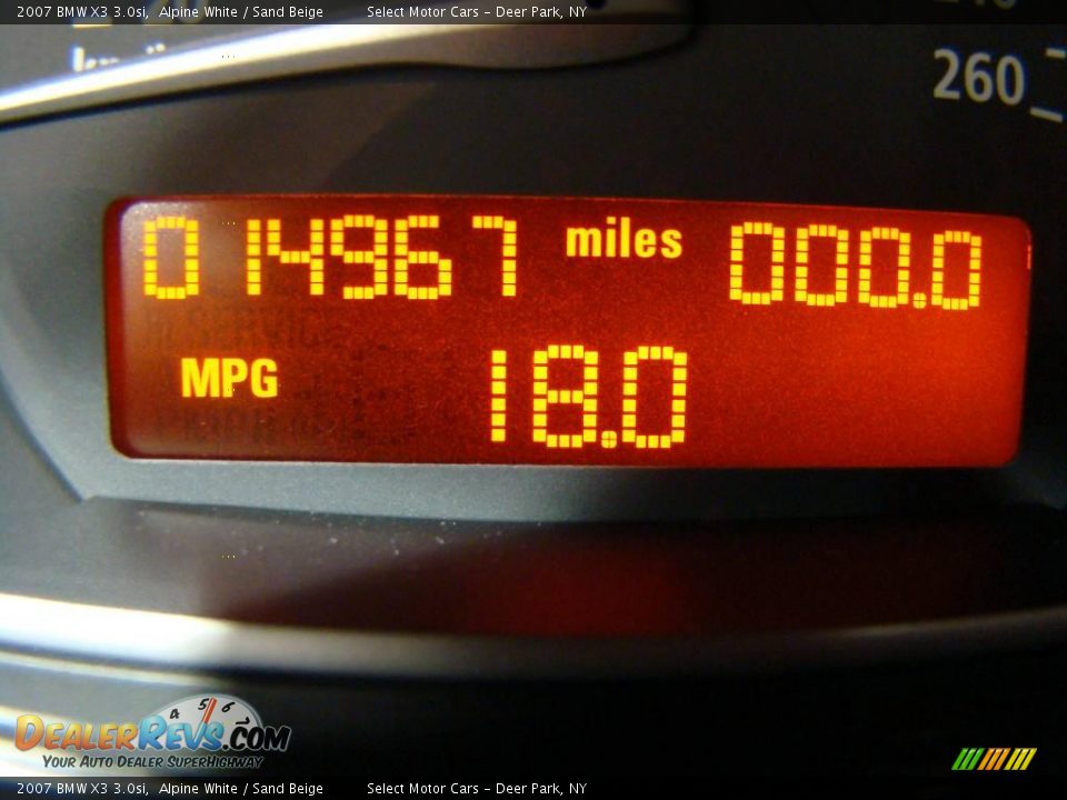 2007 BMW X3 3.0si Alpine White / Sand Beige Photo #15