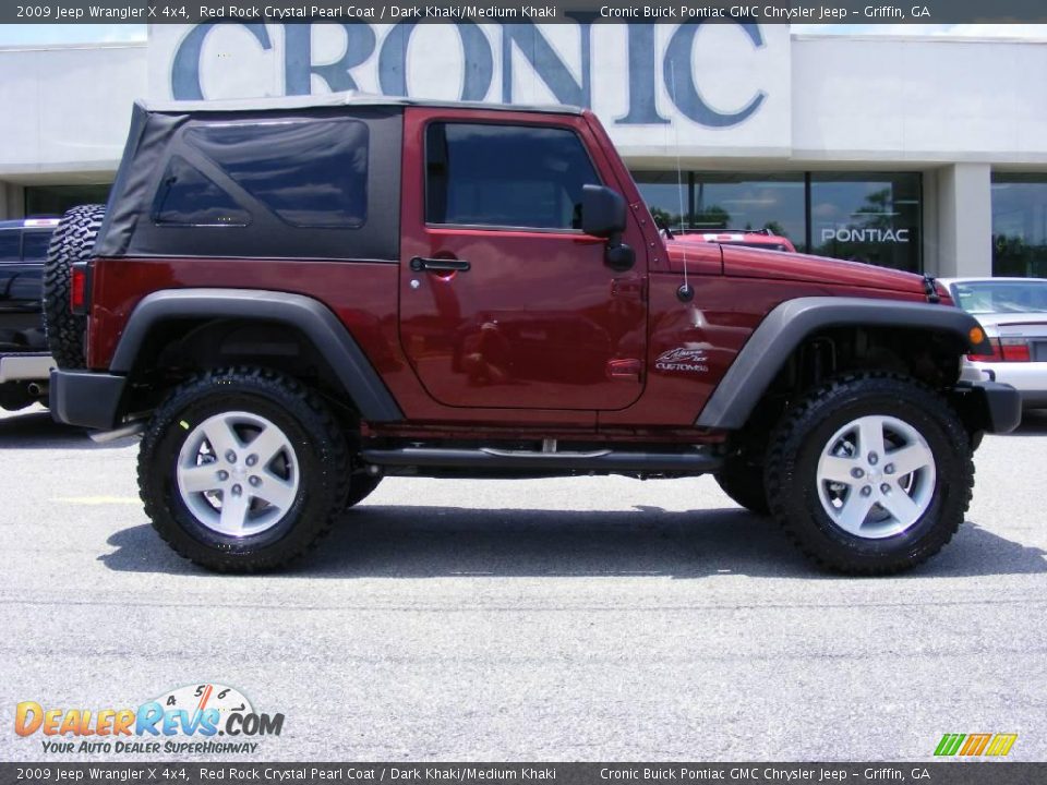 2009 Jeep Wrangler X 4x4 Red Rock Crystal Pearl Coat / Dark Khaki/Medium Khaki Photo #1
