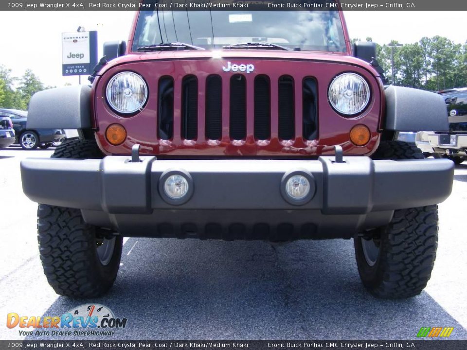 2009 Jeep Wrangler X 4x4 Red Rock Crystal Pearl Coat / Dark Khaki/Medium Khaki Photo #3