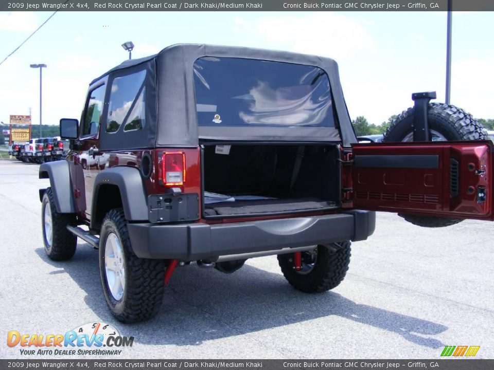 2009 Jeep Wrangler X 4x4 Red Rock Crystal Pearl Coat / Dark Khaki/Medium Khaki Photo #14