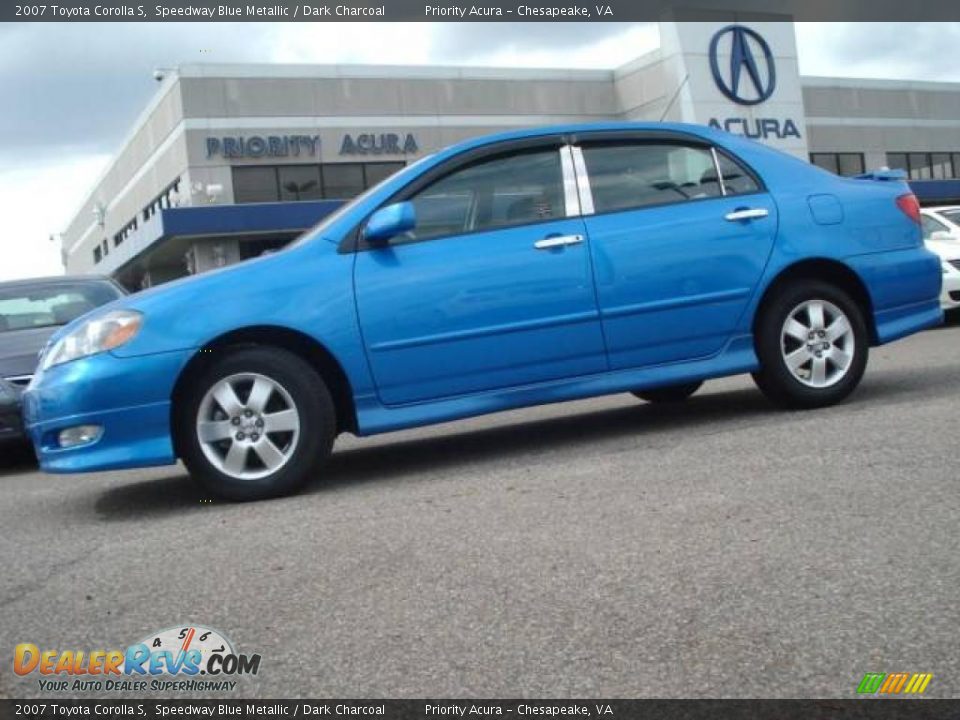 2007 Toyota Corolla S Speedway Blue Metallic / Dark Charcoal Photo #2