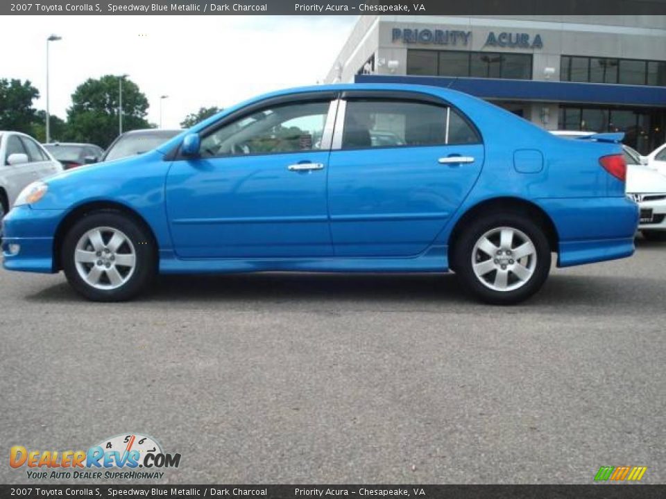 2007 Toyota Corolla S Speedway Blue Metallic / Dark Charcoal Photo #3