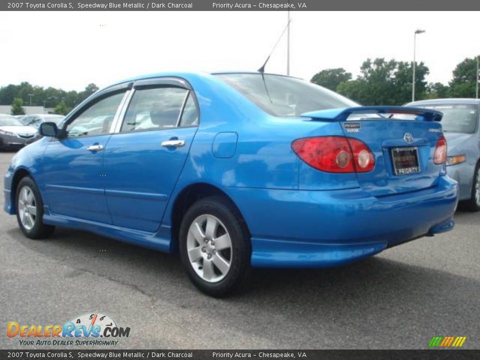 2007 Toyota Corolla S Speedway Blue Metallic / Dark Charcoal Photo #4