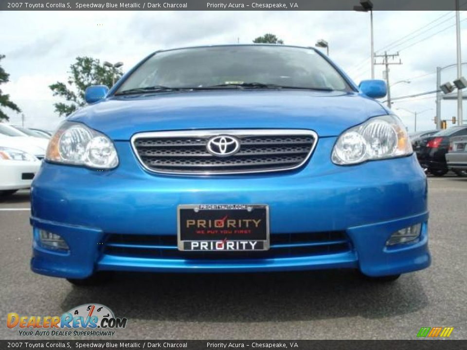 2007 Toyota Corolla S Speedway Blue Metallic / Dark Charcoal Photo #8