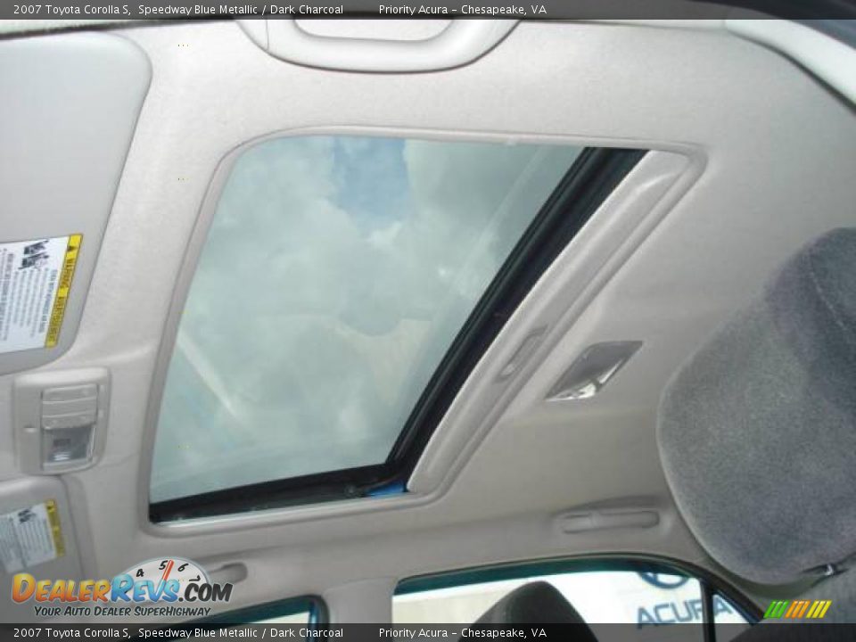2007 Toyota Corolla S Speedway Blue Metallic / Dark Charcoal Photo #12