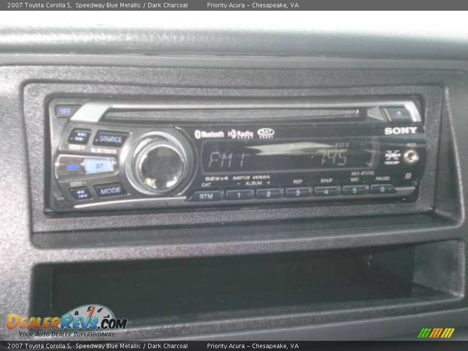 2007 Toyota Corolla S Speedway Blue Metallic / Dark Charcoal Photo #13