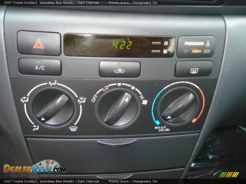 2007 Toyota Corolla S Speedway Blue Metallic / Dark Charcoal Photo #14