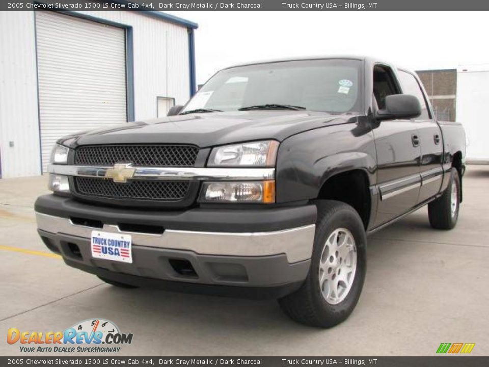 2005 Chevrolet Silverado 1500 LS Crew Cab 4x4 Dark Gray Metallic / Dark Charcoal Photo #2