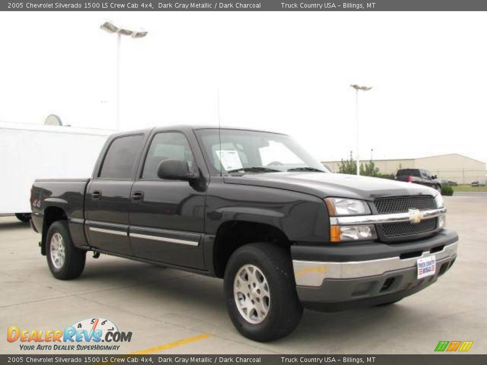 2005 Chevrolet Silverado 1500 LS Crew Cab 4x4 Dark Gray Metallic / Dark Charcoal Photo #3