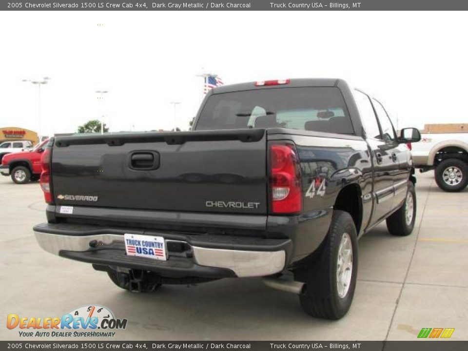 2005 Chevrolet Silverado 1500 LS Crew Cab 4x4 Dark Gray Metallic / Dark Charcoal Photo #5
