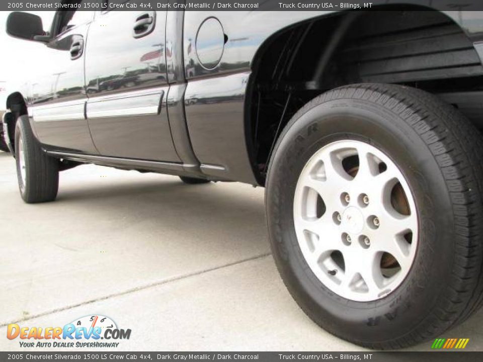 2005 Chevrolet Silverado 1500 LS Crew Cab 4x4 Dark Gray Metallic / Dark Charcoal Photo #6