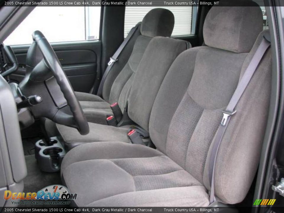 2005 Chevrolet Silverado 1500 LS Crew Cab 4x4 Dark Gray Metallic / Dark Charcoal Photo #8