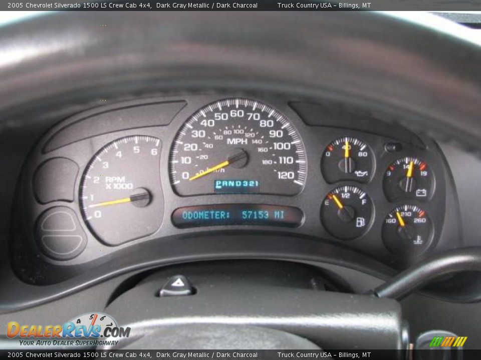 2005 Chevrolet Silverado 1500 LS Crew Cab 4x4 Dark Gray Metallic / Dark Charcoal Photo #10