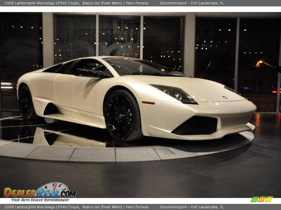 2008 Lamborghini Murcielago LP640 Coupe Bianco Isis (Pearl White) / Nero Perseus Photo #1