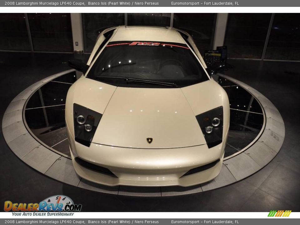 2008 Lamborghini Murcielago LP640 Coupe Bianco Isis (Pearl White) / Nero Perseus Photo #2