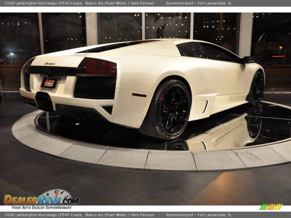 2008 Lamborghini Murcielago LP640 Coupe Bianco Isis (Pearl White) / Nero Perseus Photo #4