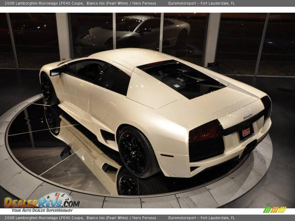 2008 Lamborghini Murcielago LP640 Coupe Bianco Isis (Pearl White) / Nero Perseus Photo #6