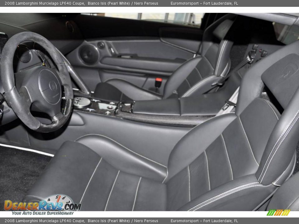 2008 Lamborghini Murcielago LP640 Coupe Bianco Isis (Pearl White) / Nero Perseus Photo #8
