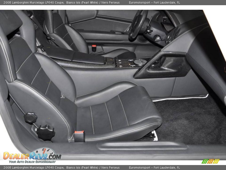 2008 Lamborghini Murcielago LP640 Coupe Bianco Isis (Pearl White) / Nero Perseus Photo #9