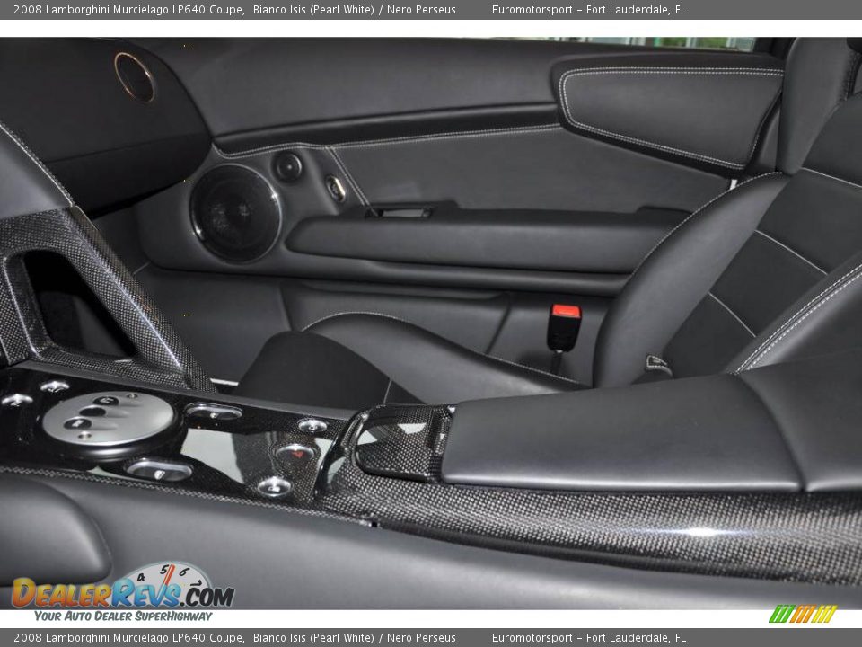 2008 Lamborghini Murcielago LP640 Coupe Bianco Isis (Pearl White) / Nero Perseus Photo #10