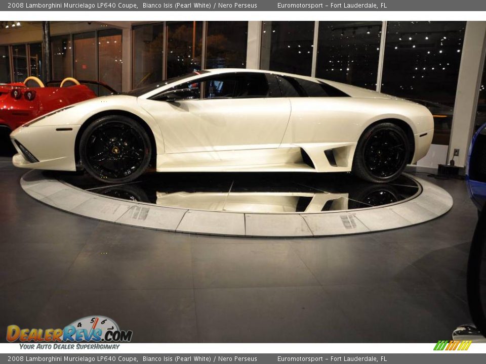 2008 Lamborghini Murcielago LP640 Coupe Bianco Isis (Pearl White) / Nero Perseus Photo #11