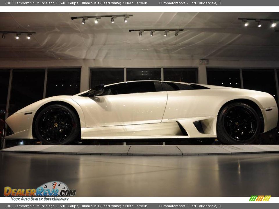 2008 Lamborghini Murcielago LP640 Coupe Bianco Isis (Pearl White) / Nero Perseus Photo #12