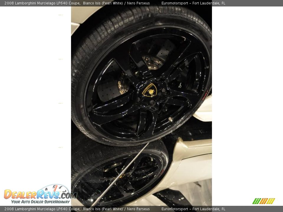 2008 Lamborghini Murcielago LP640 Coupe Bianco Isis (Pearl White) / Nero Perseus Photo #13