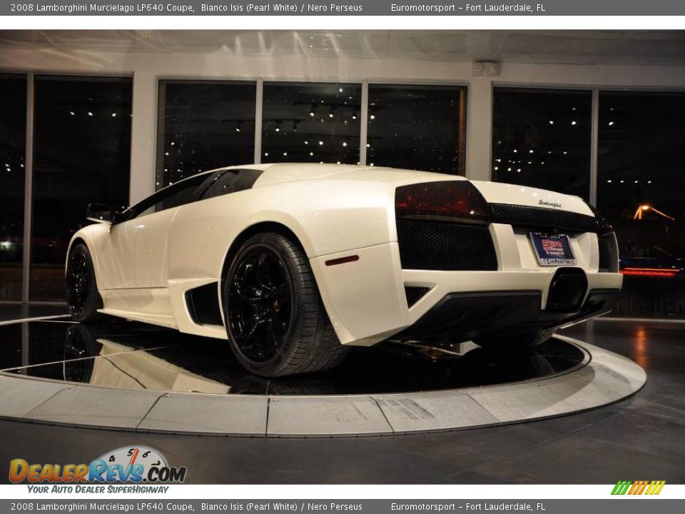 2008 Lamborghini Murcielago LP640 Coupe Bianco Isis (Pearl White) / Nero Perseus Photo #14