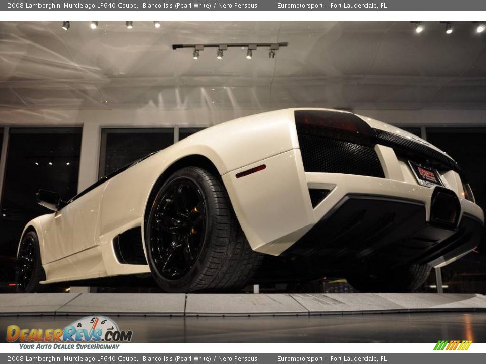 2008 Lamborghini Murcielago LP640 Coupe Bianco Isis (Pearl White) / Nero Perseus Photo #15