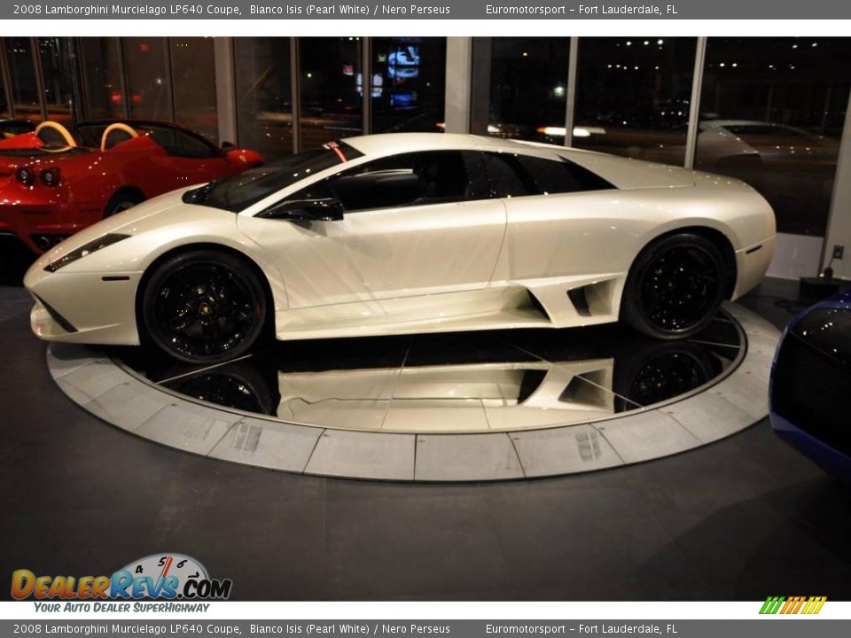2008 Lamborghini Murcielago LP640 Coupe Bianco Isis (Pearl White) / Nero Perseus Photo #18