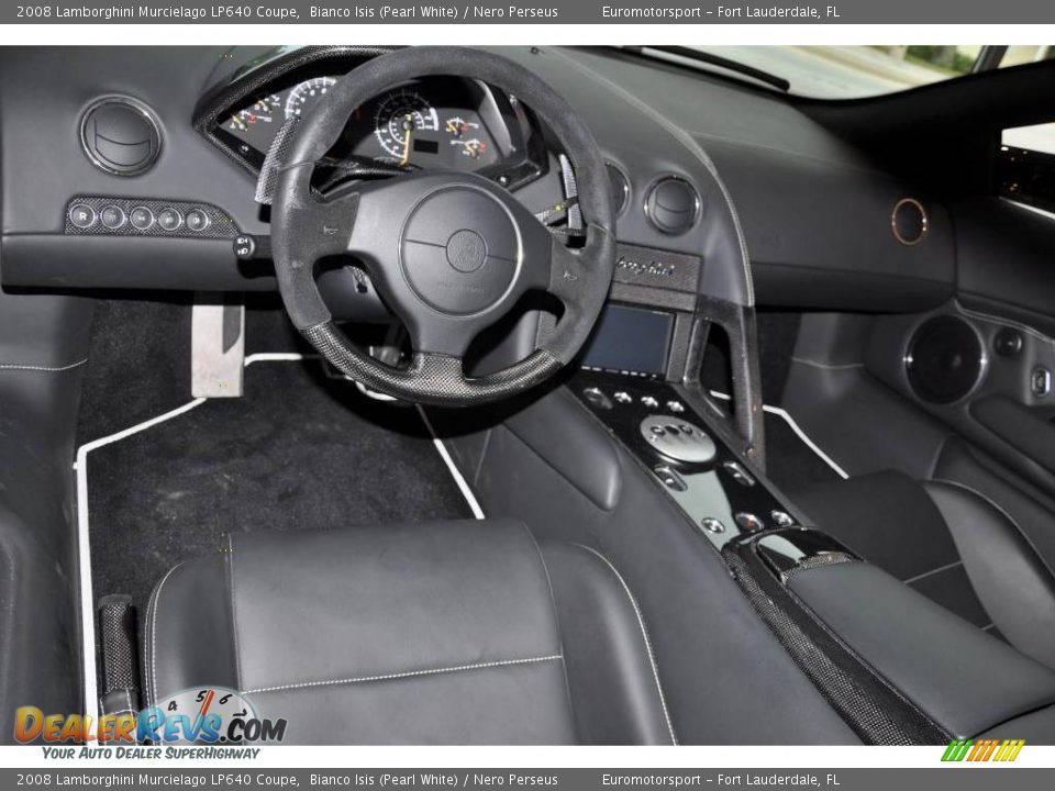 2008 Lamborghini Murcielago LP640 Coupe Bianco Isis (Pearl White) / Nero Perseus Photo #22