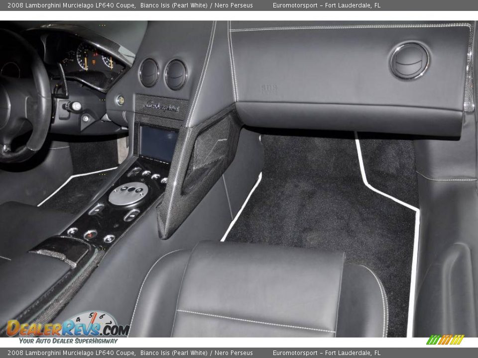 2008 Lamborghini Murcielago LP640 Coupe Bianco Isis (Pearl White) / Nero Perseus Photo #24