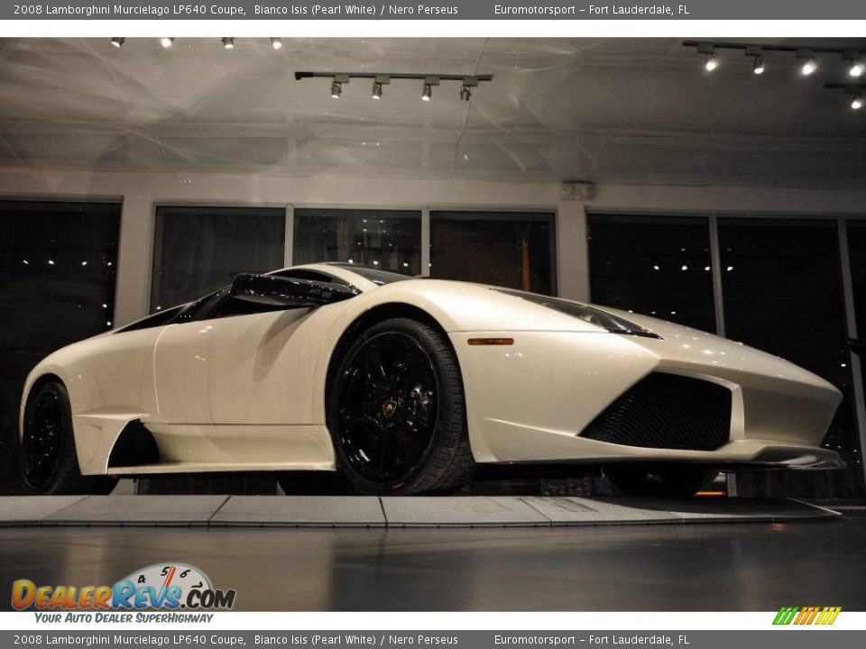 2008 Lamborghini Murcielago LP640 Coupe Bianco Isis (Pearl White) / Nero Perseus Photo #26